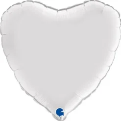 Hjärtballong Satin Vit