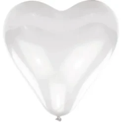 Hjärtformade Latexballonger Vit