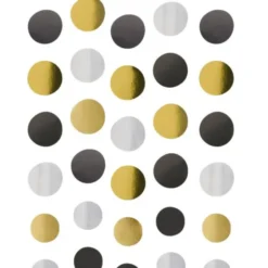 Hängande Cirklar Svart/Silver/Guld