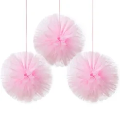 Hängande Dekorationer i Tyll Rosa