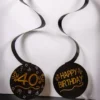 Hängande Dekorationer Svart 40 år 3-pack