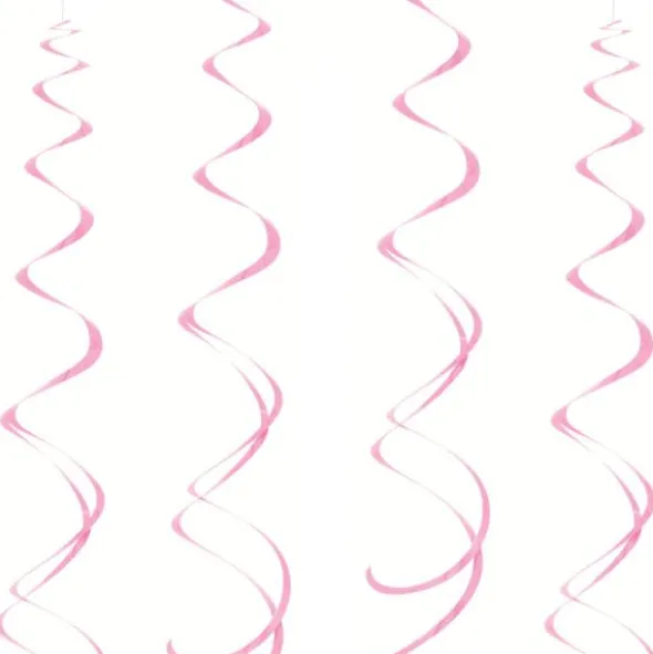 Hängande Dekorationer Swirls Rosa