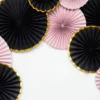 Hängande Dekorationsrosetter Svart och Metallic Guld