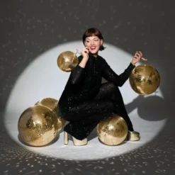 Hängande Discokula Guld 40 cm