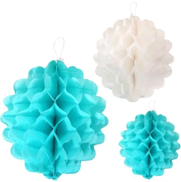 Hängande Honeycombs Ljusblå och Vit