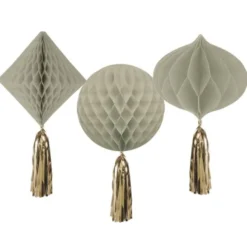 Hängande Honeycombs Varmgrå 3-pack