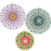 Hängande Pappersdekorationer Blommor 3-pack