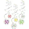 Hängande Swirls 50 år Confetti Birthday