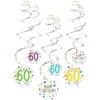 Hängande Swirls 60 år Confetti Birthday