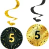 Hängande Swirls 5 år Guld/Svart 4-pack