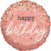 Holografisk Happy Birthday Ballong Rosa