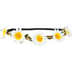 Hårband med Blommor Vit