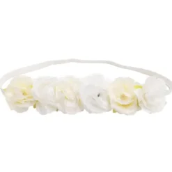 Hårband med Vita Blommor