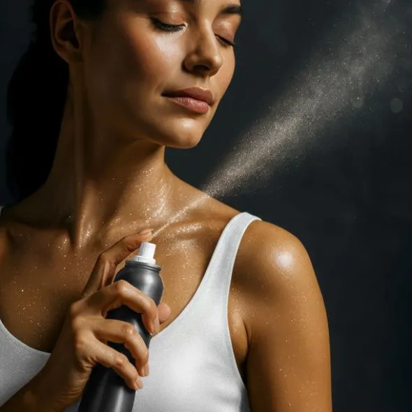 Hår- och Kroppsfärg Glitter Spray Vit