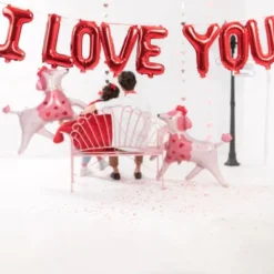 I Love You Bokstavsballonger Röd