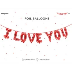I Love You Bokstavsballonger Röd