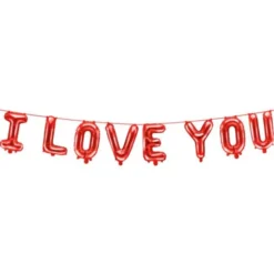I Love You Bokstavsballonger Röd
