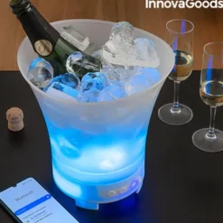 Ishink med Högtalare och LED-Belysning