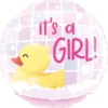 It's a Girl med Badanka Rund Folieballong