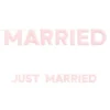 Just Married Girlang i Tyg Rosa