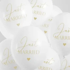 Just Married Latexballonger 50-pack