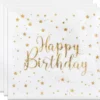 Kaffeservetter Happy Birthday Stjärnor