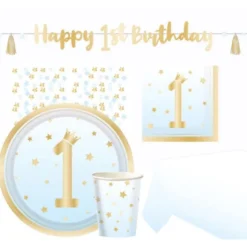 Kalaspaket 1 år Ljusblå/Guld 35-pack