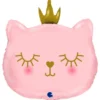 Katt med Prinsesskrona Folieballong