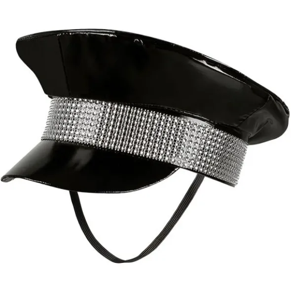 Keps Svart med Strass