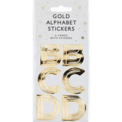 Klistermärken Guld Alfabetet