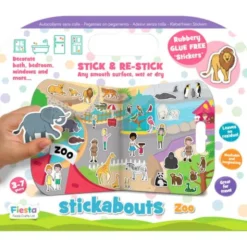 Klistermärkesbok Zoodjur