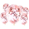Konfettiballonger Roséguld 6-pack