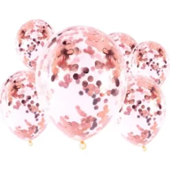 Konfettiballonger Roséguld 6-pack