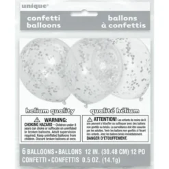 Konfettiballonger Silver