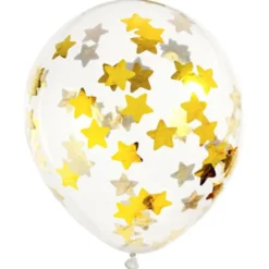 Konfettiballonger Stjärnor Guld