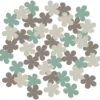 Konfetti Blommor Brungrå/Grön/Beige 80-pack