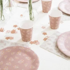Konfetti Blommor Rosabrun/Gammalrosa/Beige 80-pack