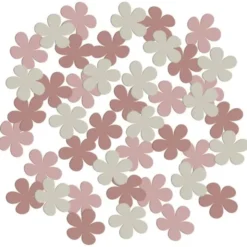 Konfetti Blommor Rosabrun/Gammalrosa/Beige 80-pack