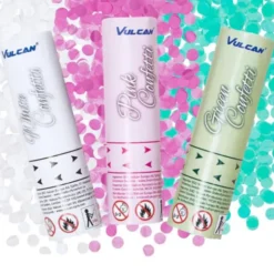 Konfettikanon Pastell 15 cm 3-pack