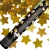 Konfettikanon Stjärnor Guldfolie 28 cm