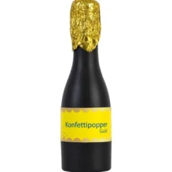 Konfettipopper Champagneflaska Guld