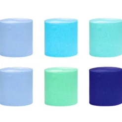 Kräppapper Blå/Grön 6-pack