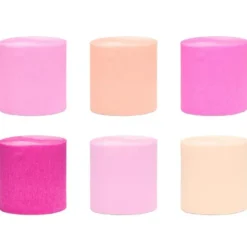 Kräppapper Rosa/Persika/Aprikos 6-pack