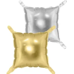 Kuddballonger Silver/Guld 4-pack