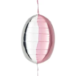 Kuddballonger Silver/Pastellrosa 4-pack