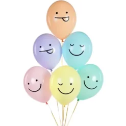 Latexballonger Ansikten (6-pack)