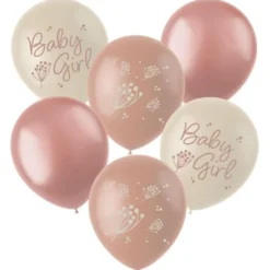 Latexballonger Baby Girl Mix 6-pack