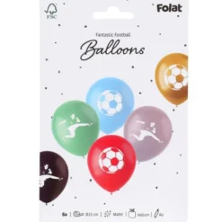 Latexballonger Fotbollskalas 6-pack
