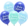 Latexballonger Happy Birthday Blå 26 cm