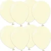 Latexballonger Macaron Blekgul 13 cm (25-pack)